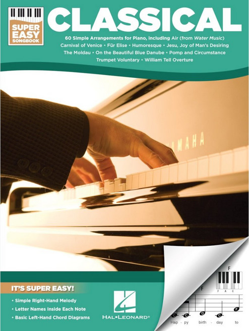 Hal Leonard 古典音樂鋼琴樂譜 - 超簡單歌曲集 60 首鋼琴編曲