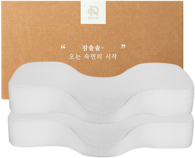 리빙제이 잠솔솔 기능성 경추베개 _ 항균텐셀 기본형 1+1
