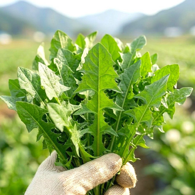 [최상급원물] 재구매율1위 국산 생 민들레 잎, 1박스, 500g