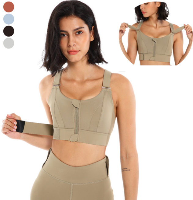 스포츠브라 필라테스 헬스 요가 앞지퍼 브라탑 볼륨브라