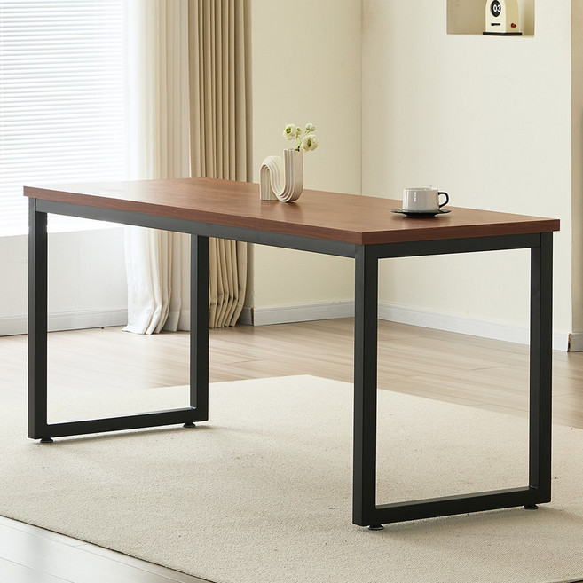 브라보가구 우든 멀바우 식탁 테이블 1800, 6인용