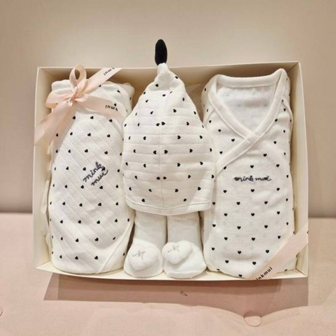 밍크뮤 BK쁘띠하트JQD배내저고리출산4종세트 35A70-000-04출산4종세트 154249