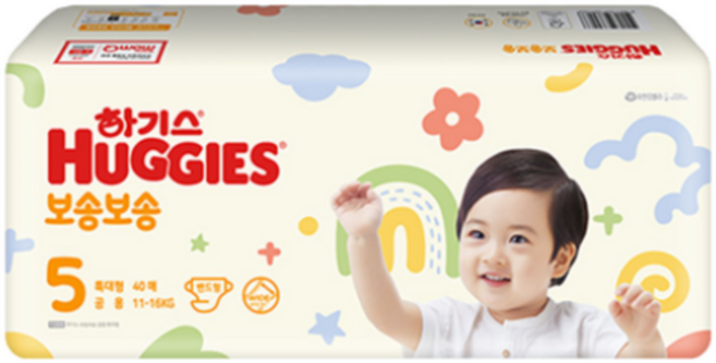 하기스 보송보송 밴드형 기저귀 남여공용, 5단계, 240매