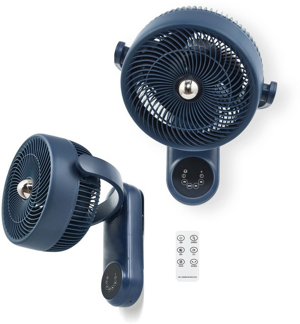 1+1 벽걸이 터치식 에어서큘레이터 리모컨 3엽날개 3단풍속 에어컨보조 4계절 선풍기 공기순환기