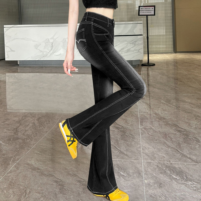 대박난박양 라인 절개선 부츠컷 스판 청바지
