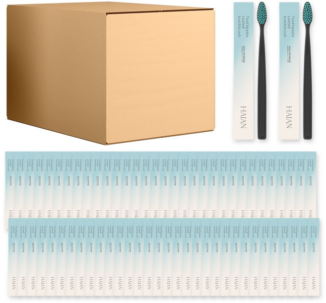 하이안 치약코팅칫솔 고급형 대용량 업소 벌크 1000개, 1000개입, 1세트