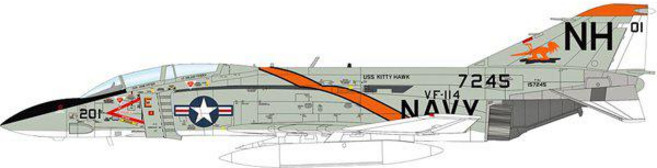 HOBBY MASTER 하비마스터 HA19034 1/72 F-4J 팬텀2 Mig-21 킬러 [다이캐스트 비행기], 단일, 1개