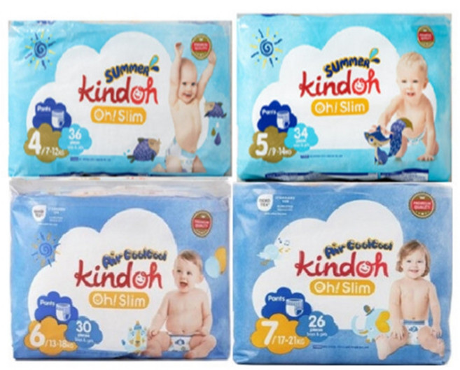 킨도 오슬림 썸머팬티 4팩 여름기저귀, 4단계, 120매