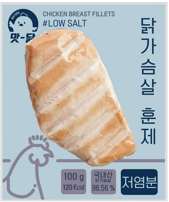 푸드원 맛닭 냉동 훈제 닭가슴살 저염분, 20개, 100g
