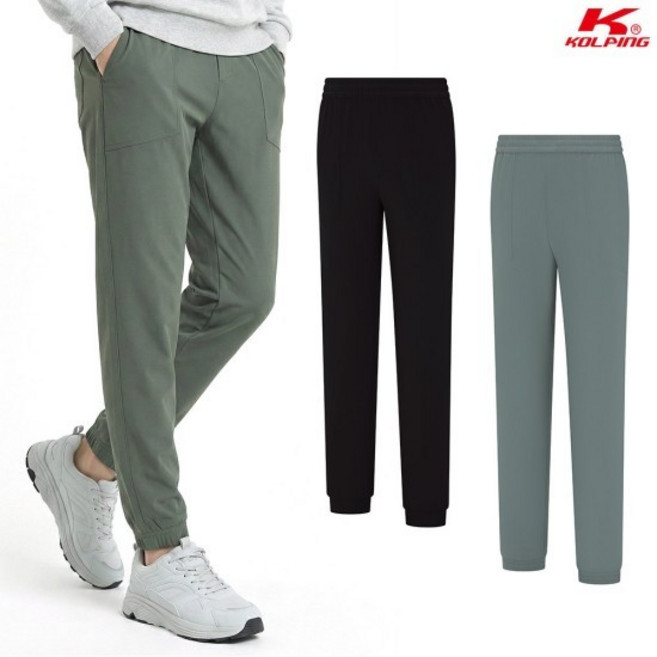 콜핑 남성 봄 하이쿨 밴딩 등산 조거 등산 바지 KSC081VP7M