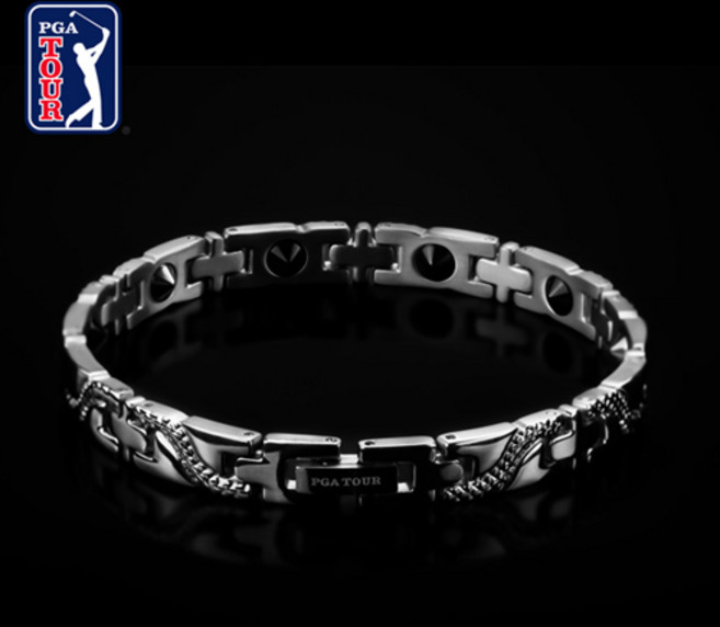 PGA TOUR 게르마늄 자이언츠 팔찌 그레이 L, 1개