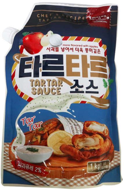 미담채 타르타르소스1kg 1개 사과를 넣어서 더욱 풍미깊은, 1kg