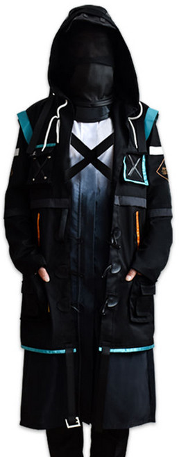 명일방주 박사 캐릭터 인어+코트+바지+붕대+마스크+안대 6종 풀세트 코스프레 코스튬 할로윈 파티 테마복 2차원 게임 남녀성인용