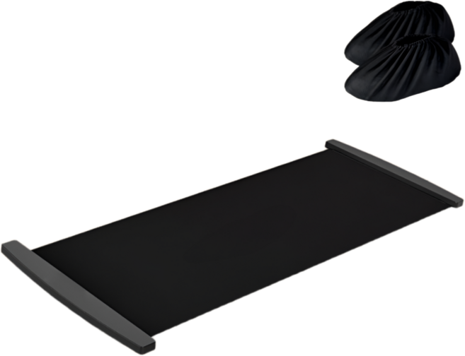 홈잼 실내 슬라이드 보드 스케이팅 슬라이딩 매트 운동기구, 1개, 블랙