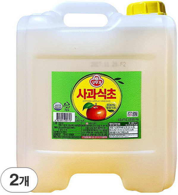 오뚜기 사과식초, 15L, 2개
