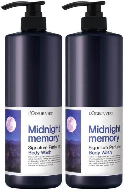 로더베르 시그니처 퍼퓸 바디워시 미드나잇메모리 920g 2개