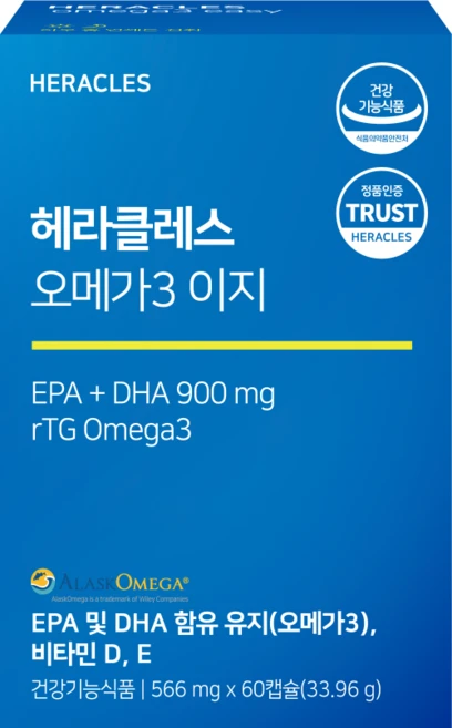 헤라클레스 오메가3 이지 566mg x 60캡슐, 1개, 60정 - 쿠팡