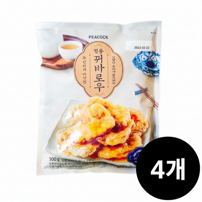 피코크 정통 꿔바로우, 4개, 500g