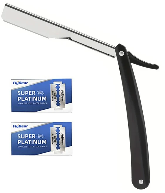 남성용 수동 면도기 이발소 면도기 스테인레스 스틸 생크는 사용하기 쉽습니다. 안전 면도기 1Pcs 면도기, 03 1razor 20 blade