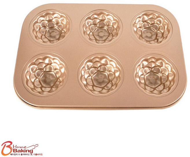 이홈베이킹 해바라기팬6구 금색, 1개
