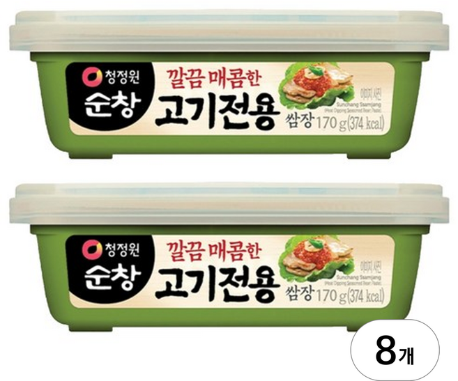 청정원순창 깔끔 매콤한 고기전용 쌈장, 170g, 8개