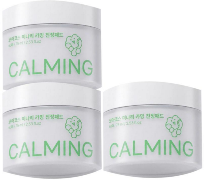 코아코스 미나리 카밍 진정패드, 3개, 60매입