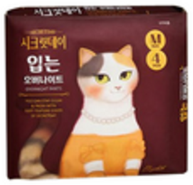 시크릿데이 입는 오버나이트 대형 생리대, 중형, 6개입, 30개