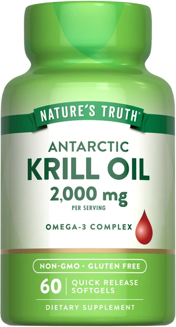 네이쳐스 트루스 크릴 오일 1000mg 소프트젤 캡슐, 1개, 60정 - 쿠팡