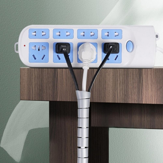 스네이크 전선 정리 케이블 플라스틱 16mm, 화이트 16mm, 화이트 16mm