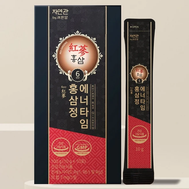 자연관 홍삼정 에너타임 10포, 3개, 10회분 - 쿠팡