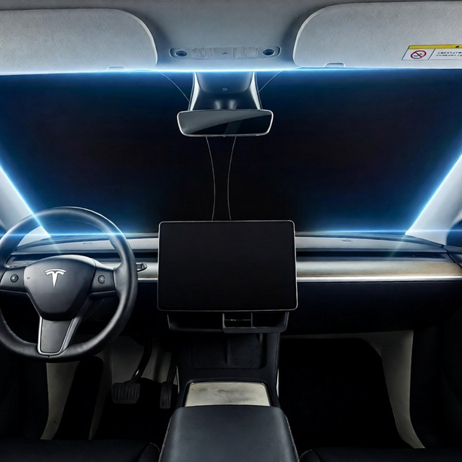 CLUBUNI 차량용 앞유리 햇빛가리개 원터치형 자외선차단, 1개