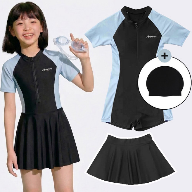 여아 초등학생 생존 수영복 래쉬가드