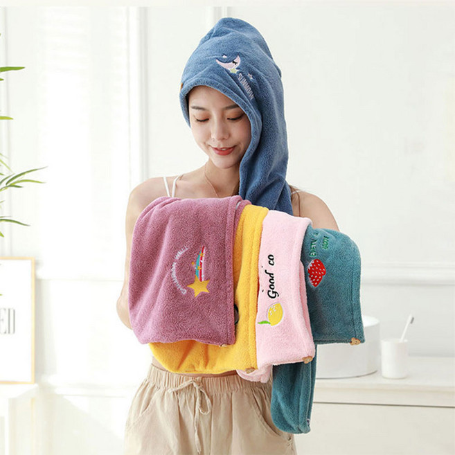 1+1 애띠앙 헤어캡 사우나모자 머리수건 헤어타올, 핑크스타/핑크스타, 핑크스타, 핑크스타_핑크스타