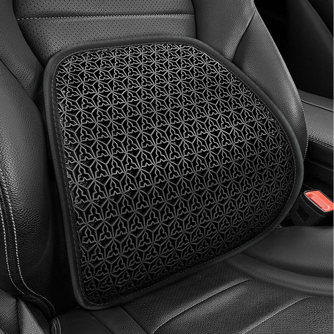 벤비아믹스 3D 쿨젤마스터 자동차 방석 사계절 시원한 여름방석 시트커버 실리콘 장거리 명절 차량 사무실 학교 의자 00805, 1개, 등쿠션 블랙