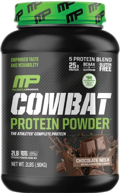 머슬파마 컴뱃 단백질 파우더 초콜릿 밀크 0.9kg 5가지 공급원, 900g, 1개 - 쿠팡