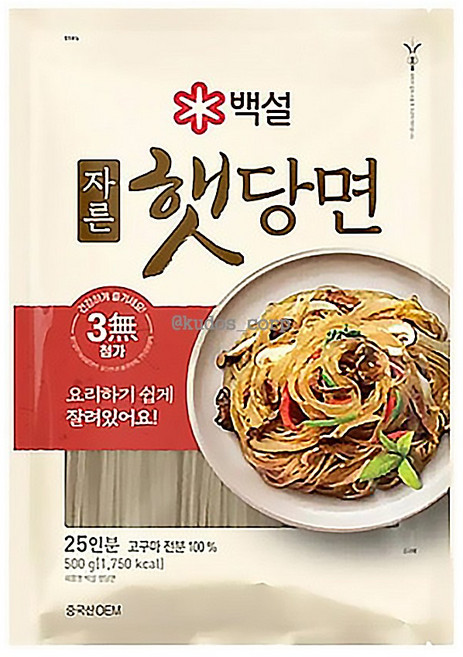 백설 자른 햇 당면, 500g, 20개