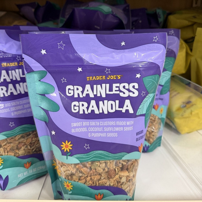 트레이더조 그레인리스 그래놀라 아몬드 코코넛 씨앗 시리얼, 284g, 3개