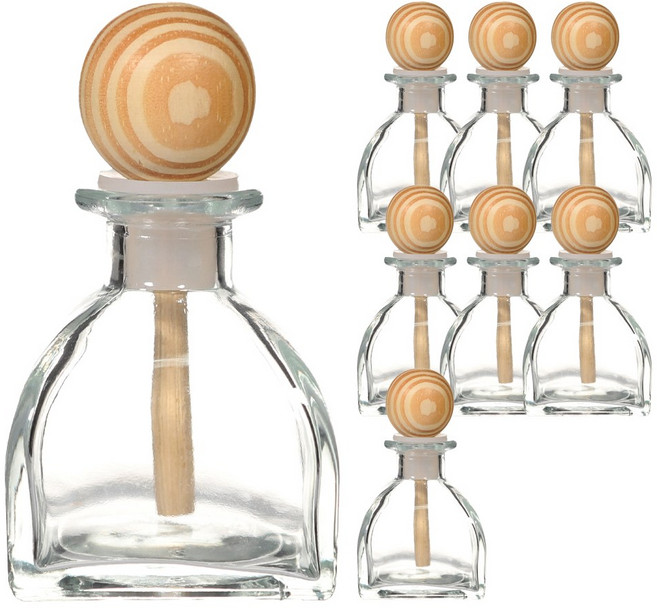 차량용 디퓨저 용기 우드볼 50ml 8개 공병 방향제 베이스