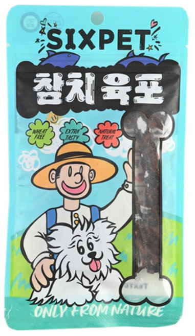 식스펫 참치육포 30g 강아지고양이 훈련용 수제간식, 1세트, 참치