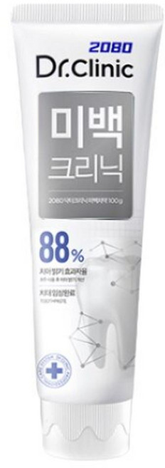 2080 닥터크리닉 미백 치약, 120g, 12개