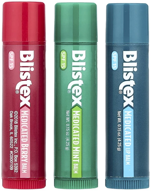 Blistex 약용 립밤 SPF 15 민트 베리 클래식 3개입 개당 4.25g(0.15oz), Blistex약용립밤SPF15민트베리클래식3개입개당42, 4.25g - 쿠팡