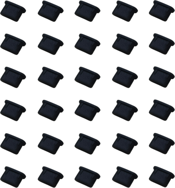 생활의정석 USB C타입 포트 마개, 30개, 블랙