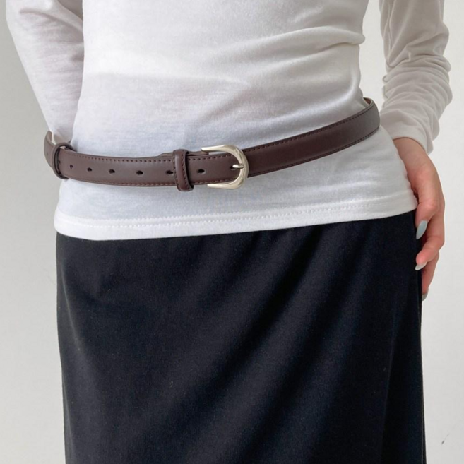 블루씨티 이브 클래식 슬림 레더 가죽 벨트