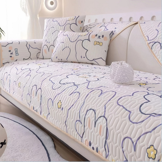 乳膠涼感冰絲沙發墊 單人70*70【米米兔】可當扶手靠背