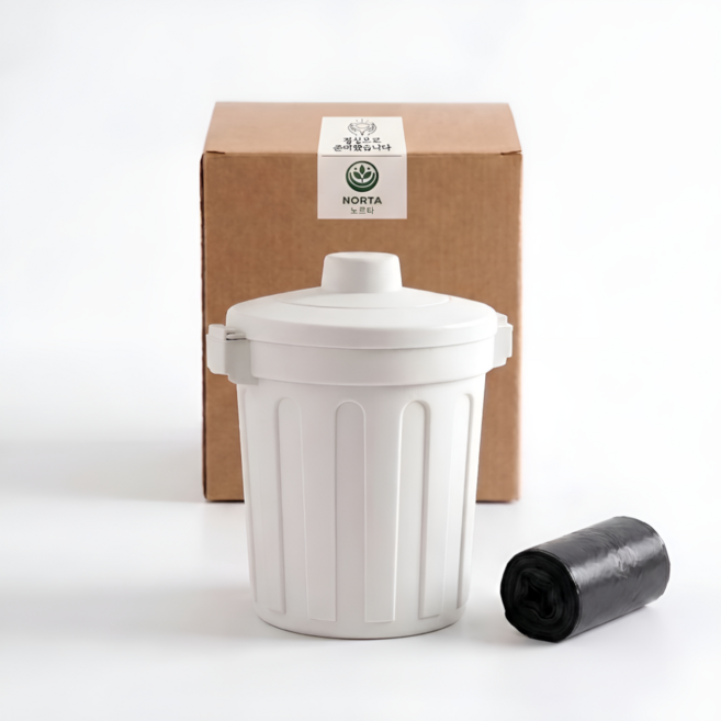노르타 완벽밀폐 미니 음식물 쓰레기통 1L, 1개, 아이보리