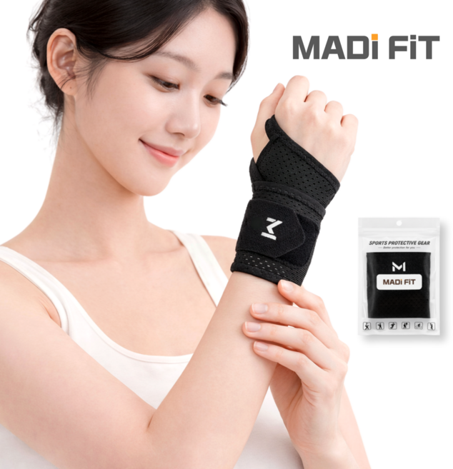 마디핏 통기성 손목보호대 건초 보호 아대, 1개