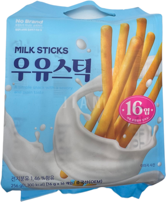 노브랜드 과자, 16개, 우유스틱