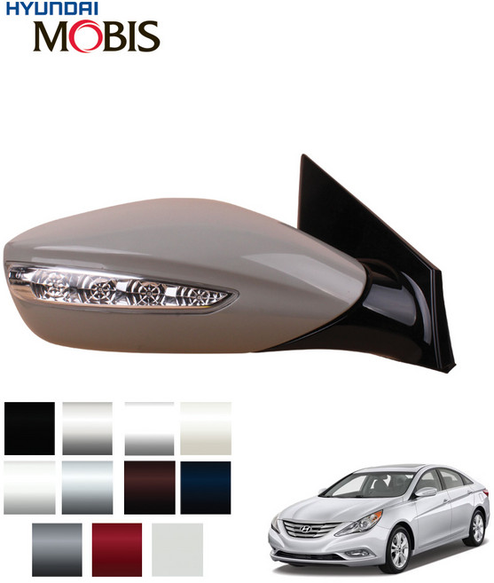 YF소나타 사이드미러 (876103S110)/(876203S110) [커넥터 9핀], 우측(조수석), FHM(하이퍼메탈릭), 1개