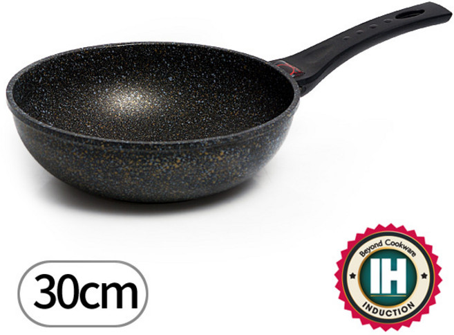 키친아트 열센서 은나노 IH 인덕션 마블코팅 궁중팬, 30cm, 1개