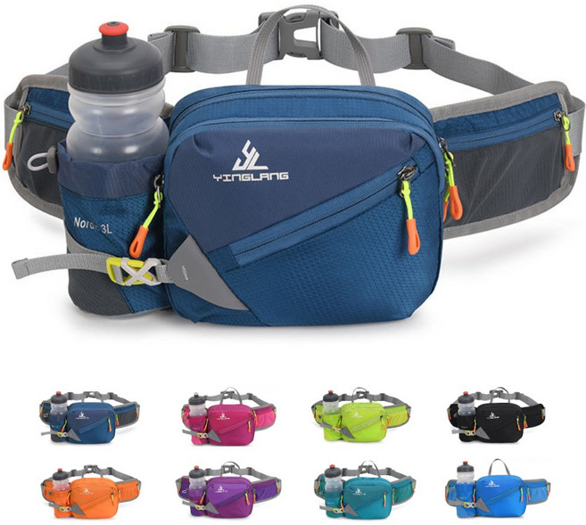 에픽스 등산 스포츠 생활방수 힙색 허리 물통 물병 여자 남자 힙색 커플 벨트형, 네이비블루